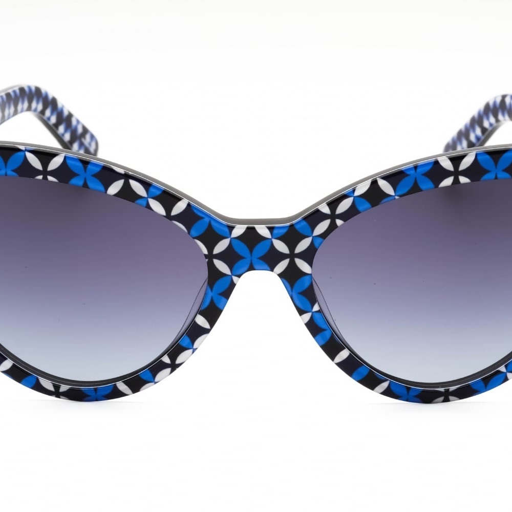 KATE SPADE PAISLEIGH/S S6F9O BLUE WHITE FLORAL Sunglasses 140MM CAT EYE GRADIENT - Picture 4 of 10